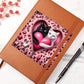 Valentine's Day Cat And Zipper 014 - Vegan Leather Journal