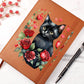Valentine's Day Black Cat 068 - Vegan Leather Journal