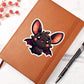 Cute Bat sticker 08  - Vegan Leather Journal