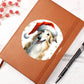 Christmas Dog - Borzoi - Vegan Leather Journal