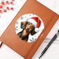 Christmas Dog - Dachshund - Vegan Leather Journal