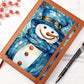 Christmas Stained Glass Design 009 - Vegan Leather Journal