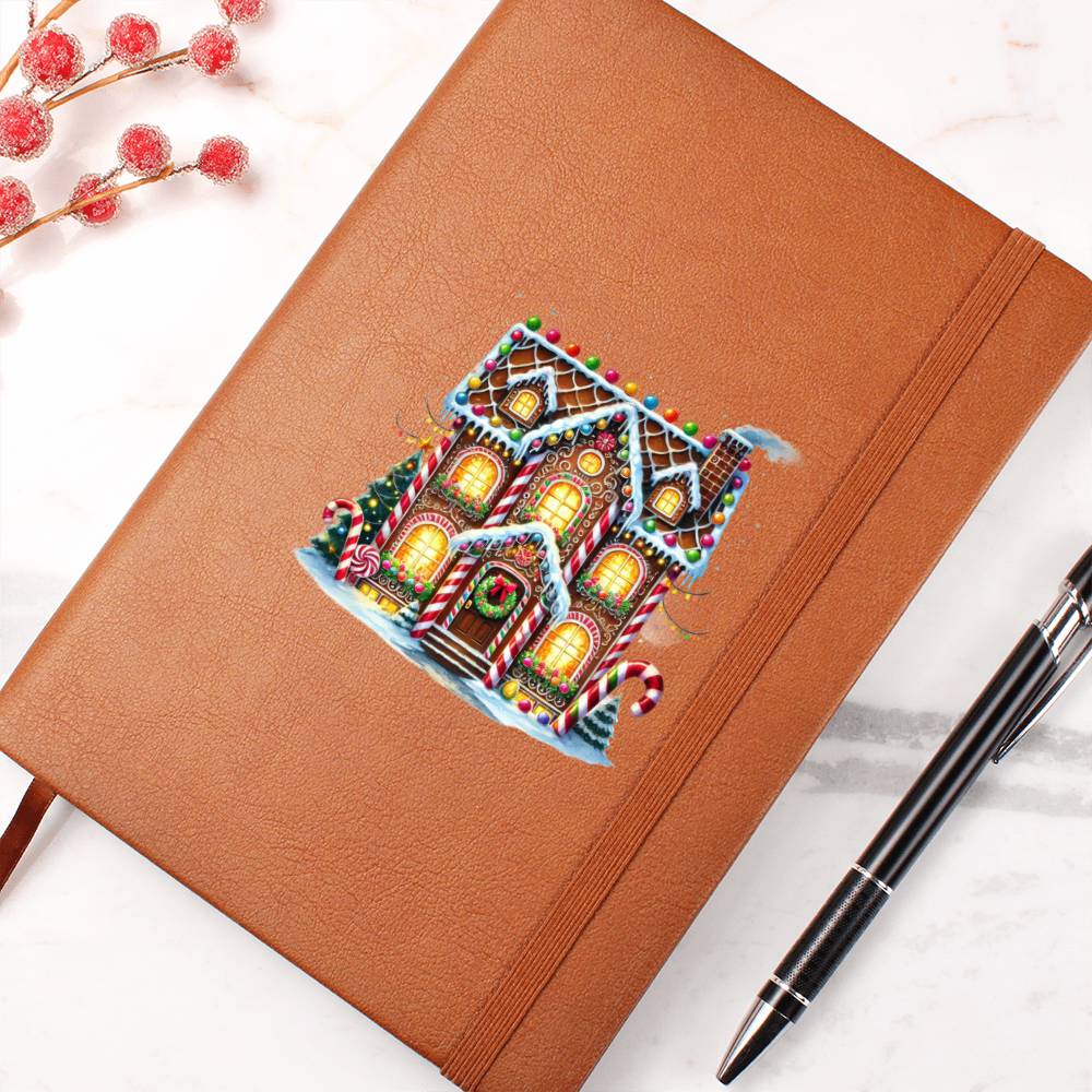 Christmas Gingerbread House 024 - Vegan Leather Journal