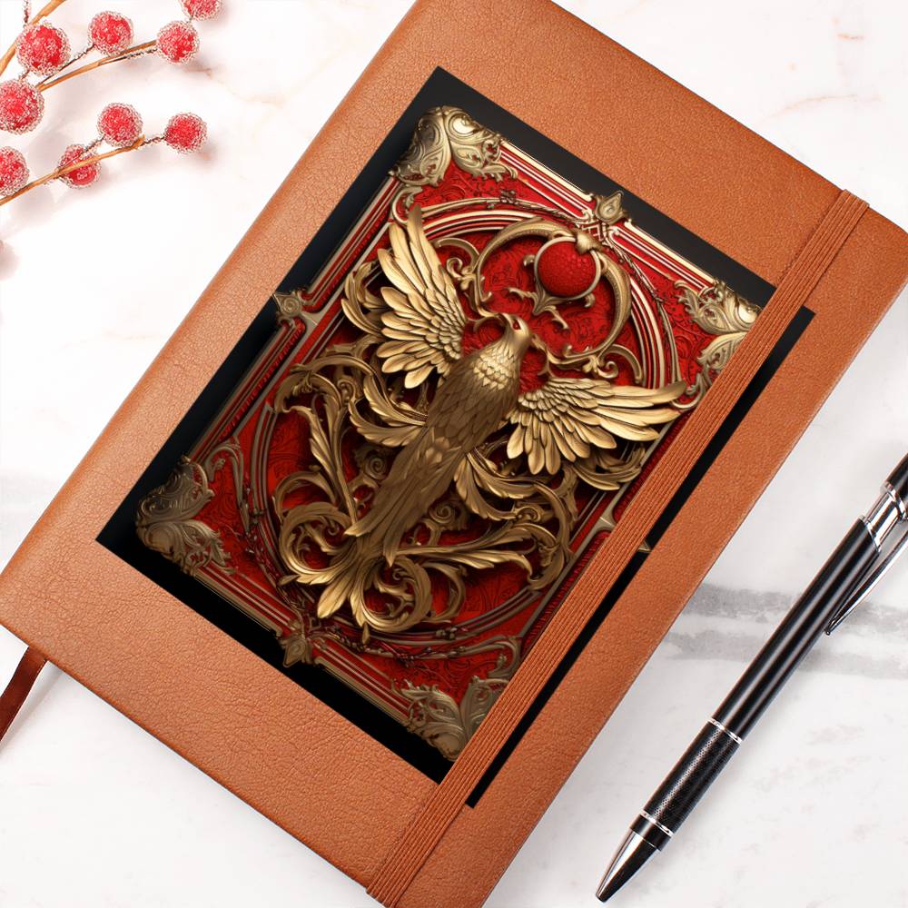 Ornate Gold Cover 074 - Vegan Leather Journal