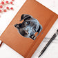 Blue Lacy Peeking - Vegan Leather Journal