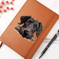 Scottish Deerhound Peeking - Vegan Leather Journal