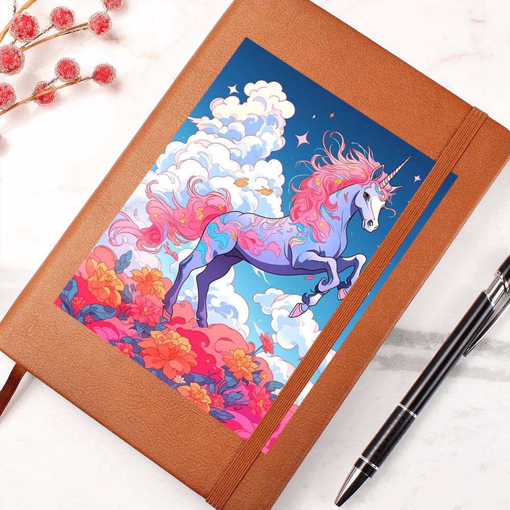 Cute Unicorn 009 - Vegan Leather Journal