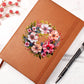 Floral Flower Wreath 080 - Vegan Leather Journal