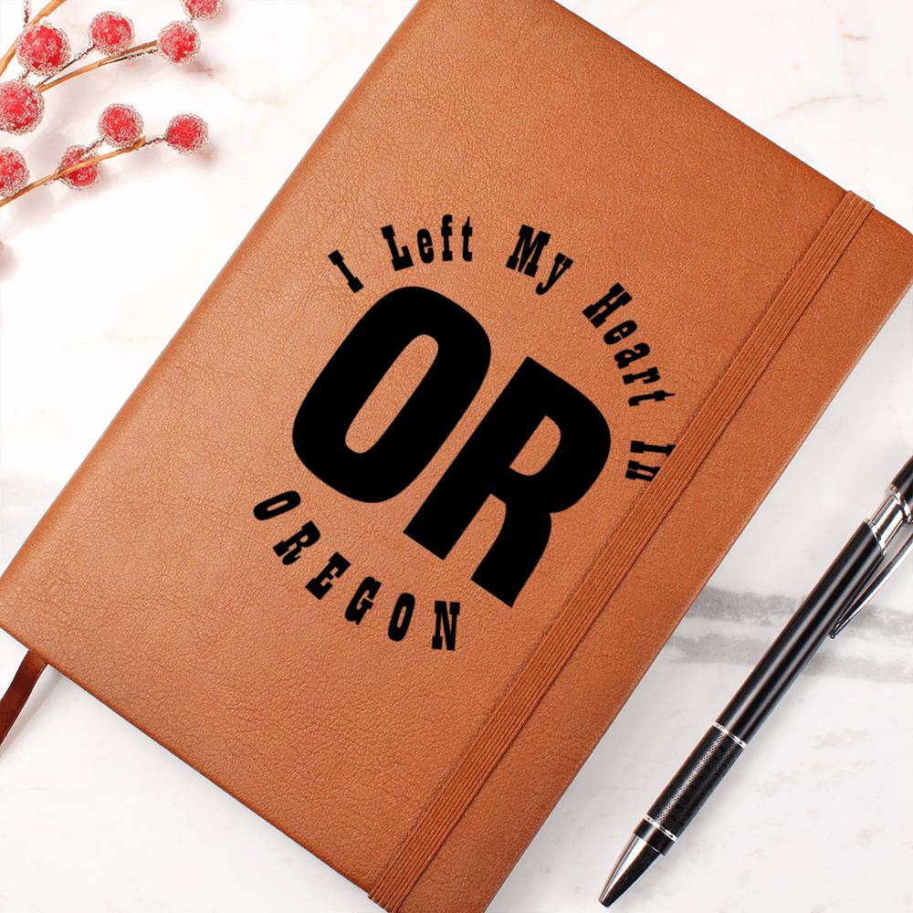 Heart In Oregon v01 - Vegan Leather Journal