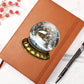 Watercolor Christmas Snow Globe 013 - Vegan Leather Journal
