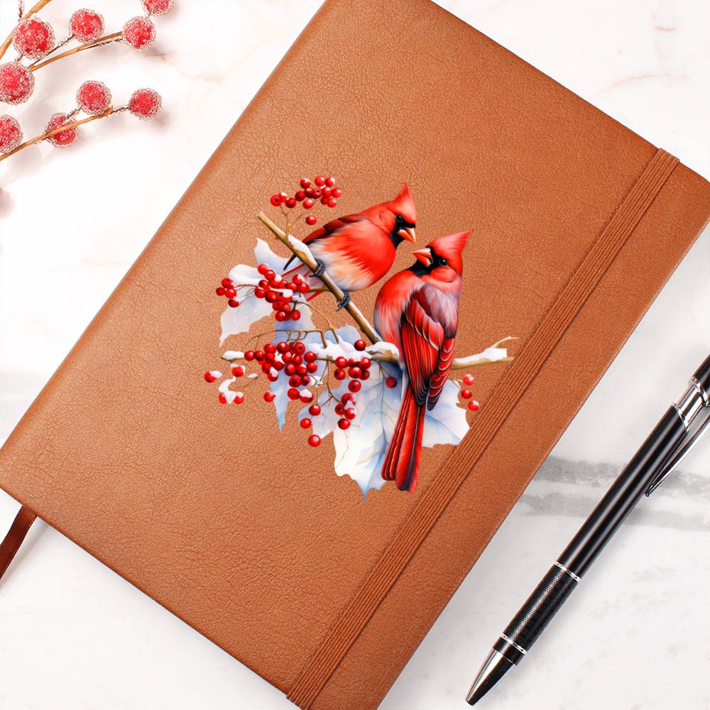 Christmas Cardinal 011 - Vegan Leather Journal