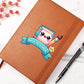 Cute Back to School Sticker 063 - Vegan Leather Journal
