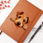 Irish Terrier Peeking - Vegan Leather Journal