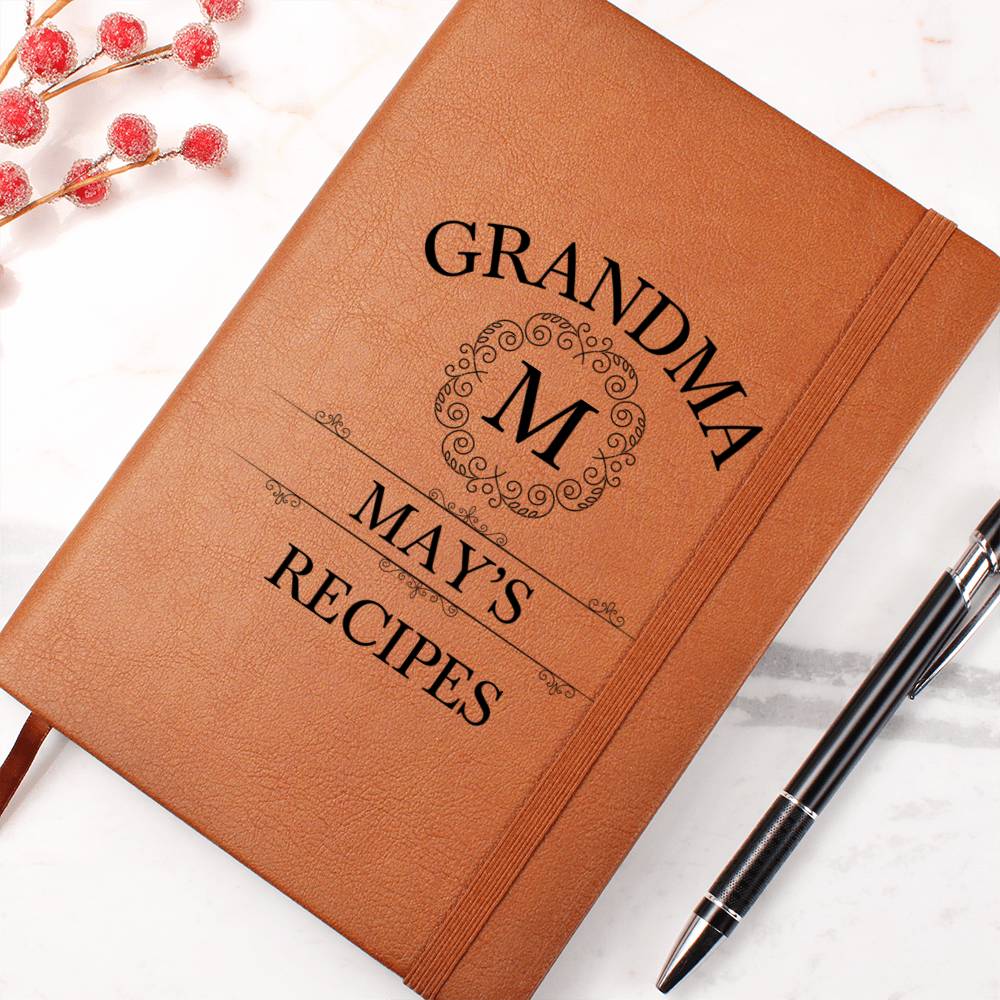 Grandma May's Recipes - Vegan Leather Journal