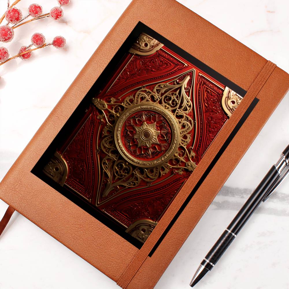 Ornate Gold Cover 016 - Vegan Leather Journal