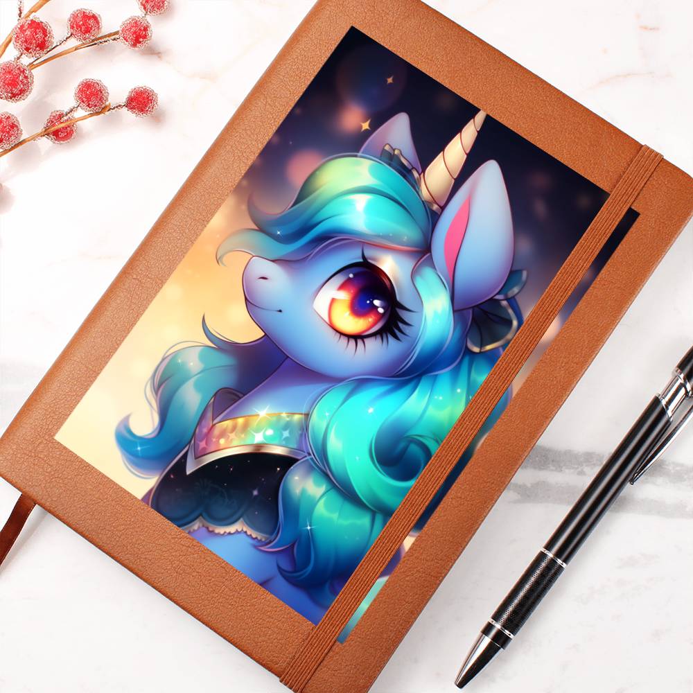 Cute Unicorn 114 - Vegan Leather Journal