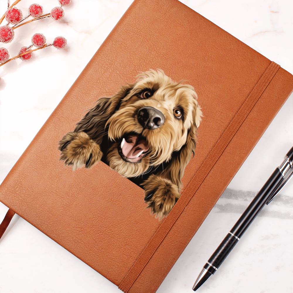 Otterhound Peeking - Vegan Leather Journal