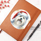 Christmas Dog - Coton De Tulear - Vegan Leather Journal