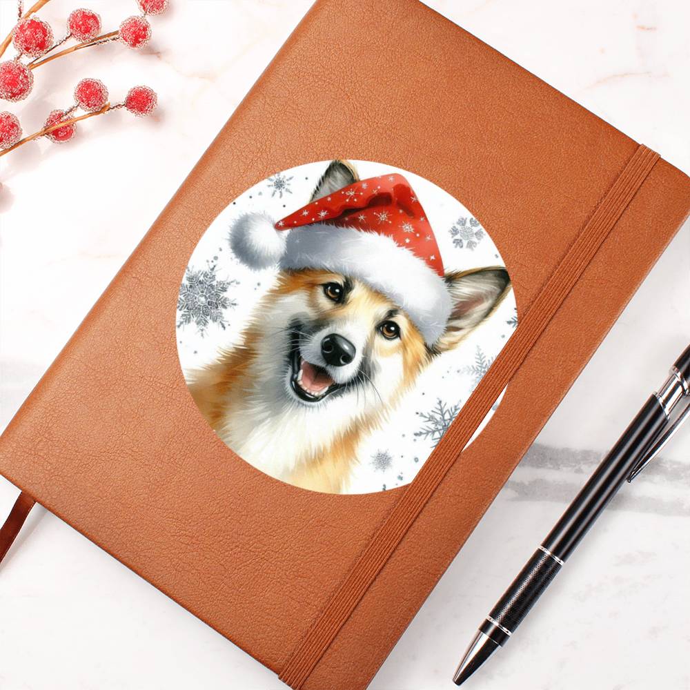 Christmas Dog - Canaan - Vegan Leather Journal