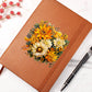 Floral Flower Wreath 145 - Vegan Leather Journal