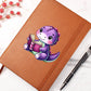 Colorful Baby Dinosaur 044 - Vegan Leather Journal