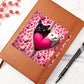 Valentine's Day Cat And Zipper 015 - Vegan Leather Journal