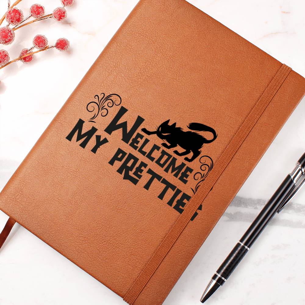 Vintage Halloween Signs 17 - Vegan Leather Journal