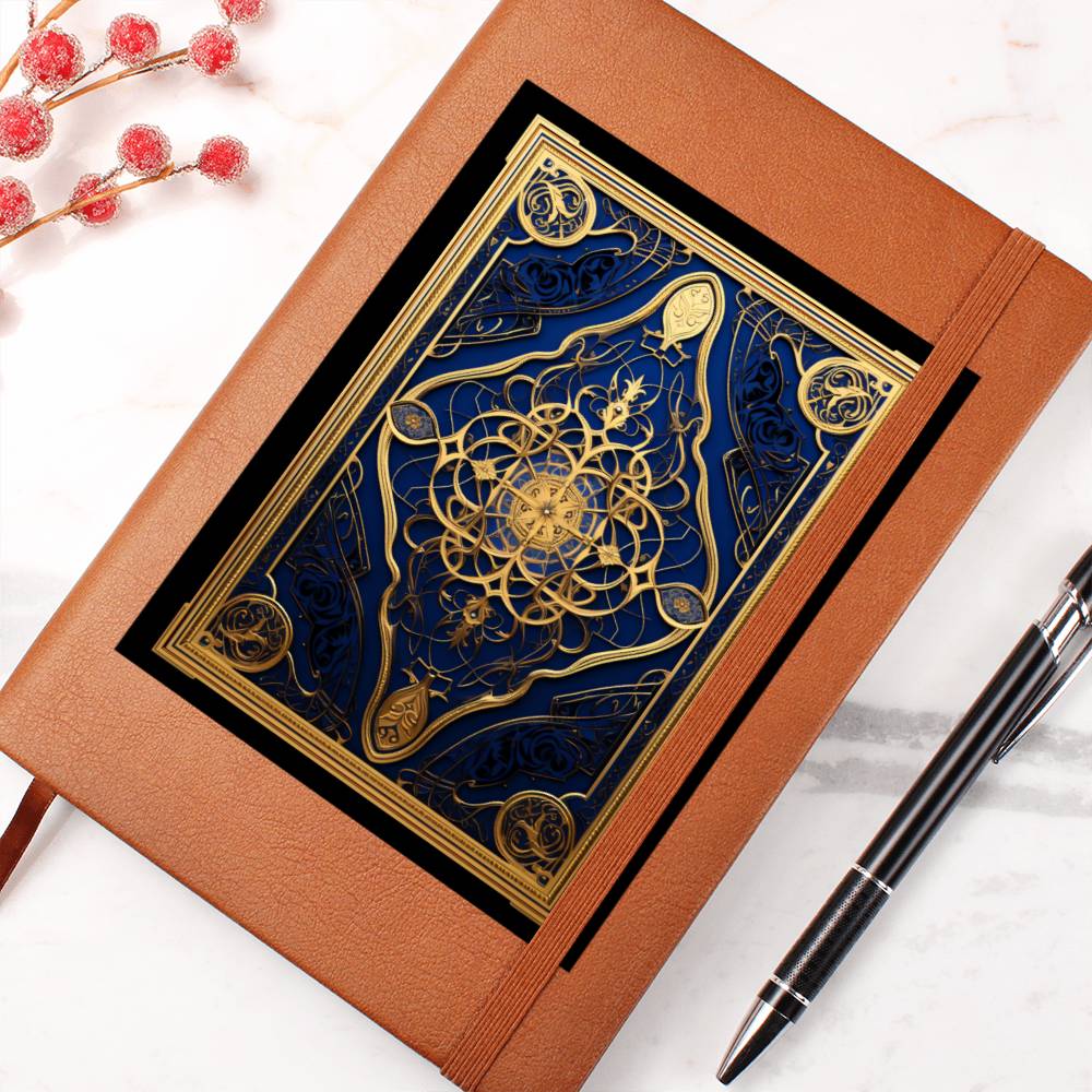 Ornate Gold Cover 015 - Vegan Leather Journal