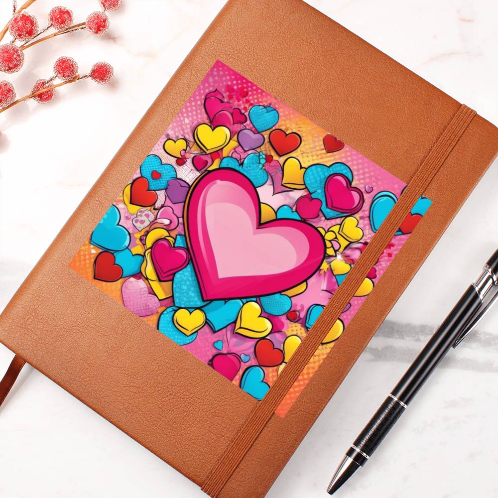 Valentine's Day Pop Art 01 - Vegan Leather Journal