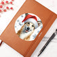 Christmas Dog - Portuguese Podengo Pequeno - Vegan Leather Journal