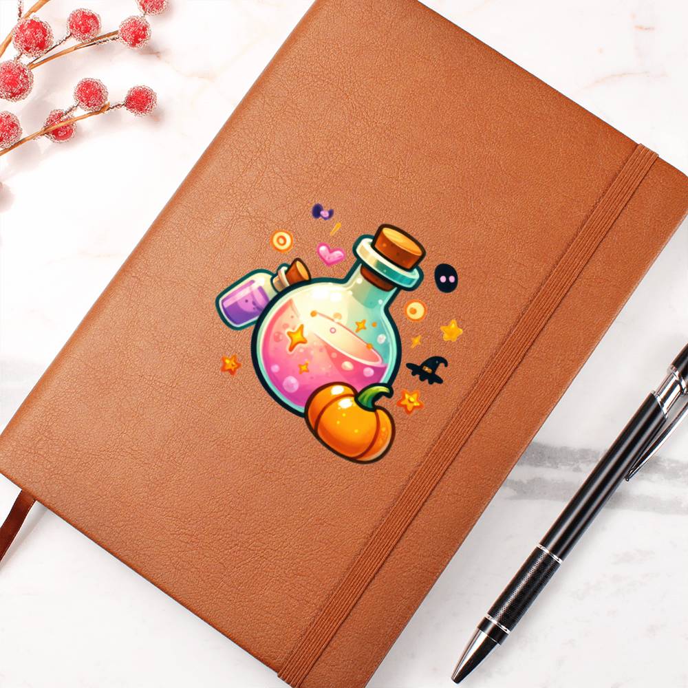 Cute Halloween Sticker 039 - Vegan Leather Journal