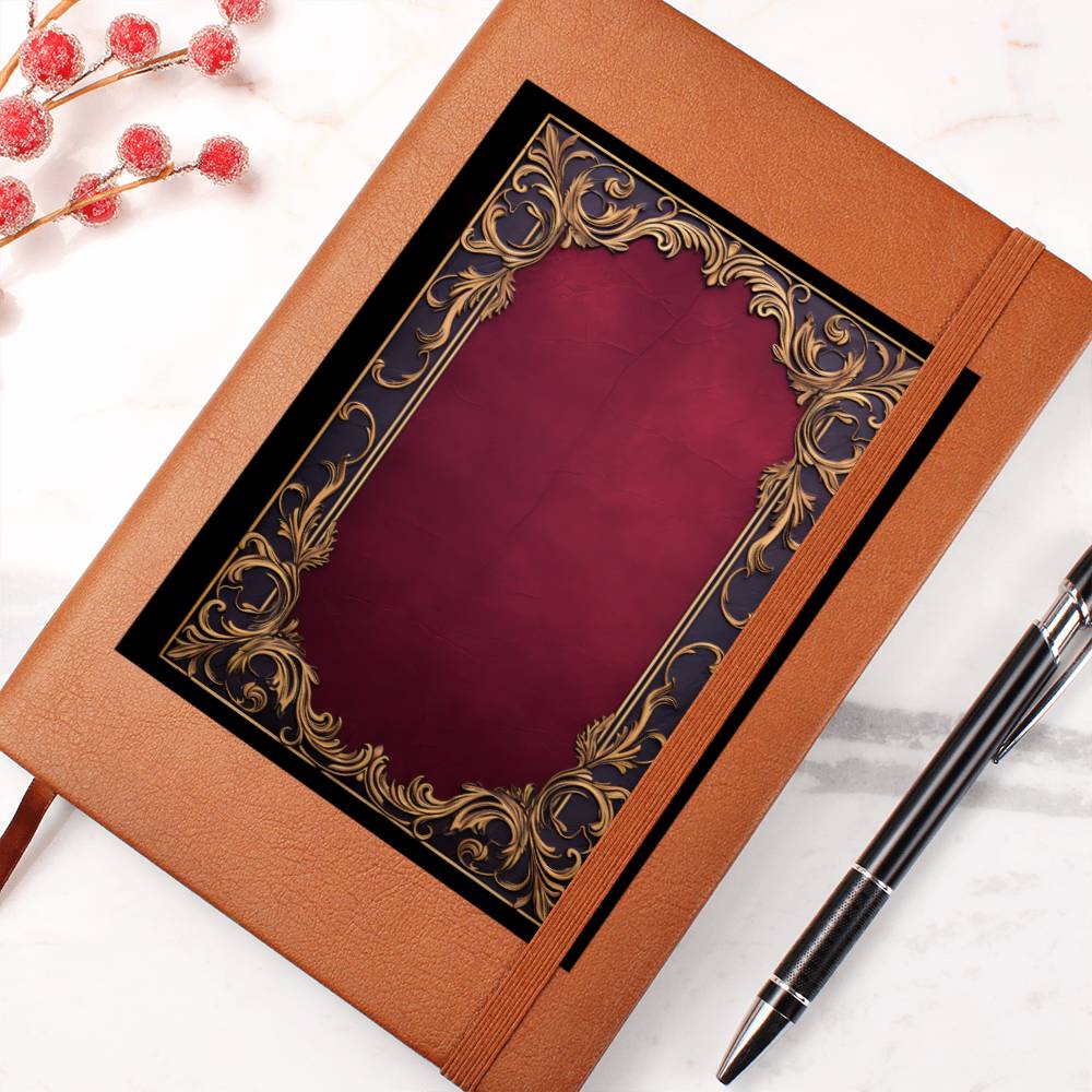 Ornate Gold Cover 039 - Vegan Leather Journal