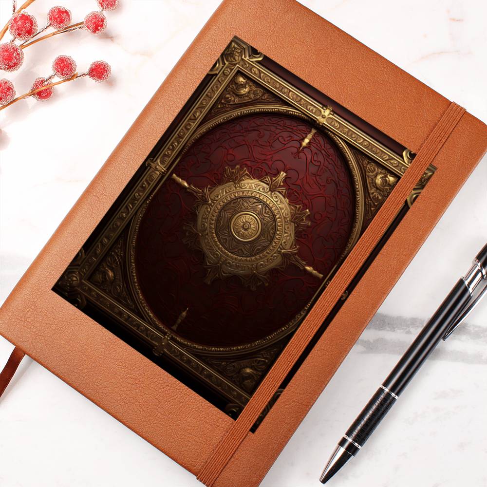 Ornate Gold Cover 036 - Vegan Leather Journal