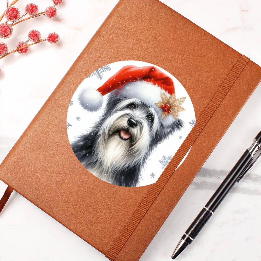 Christmas Dog - Sealyham Terrier - Vegan Leather Journal