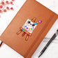 Cute Back to School Sticker 079 - Vegan Leather Journal
