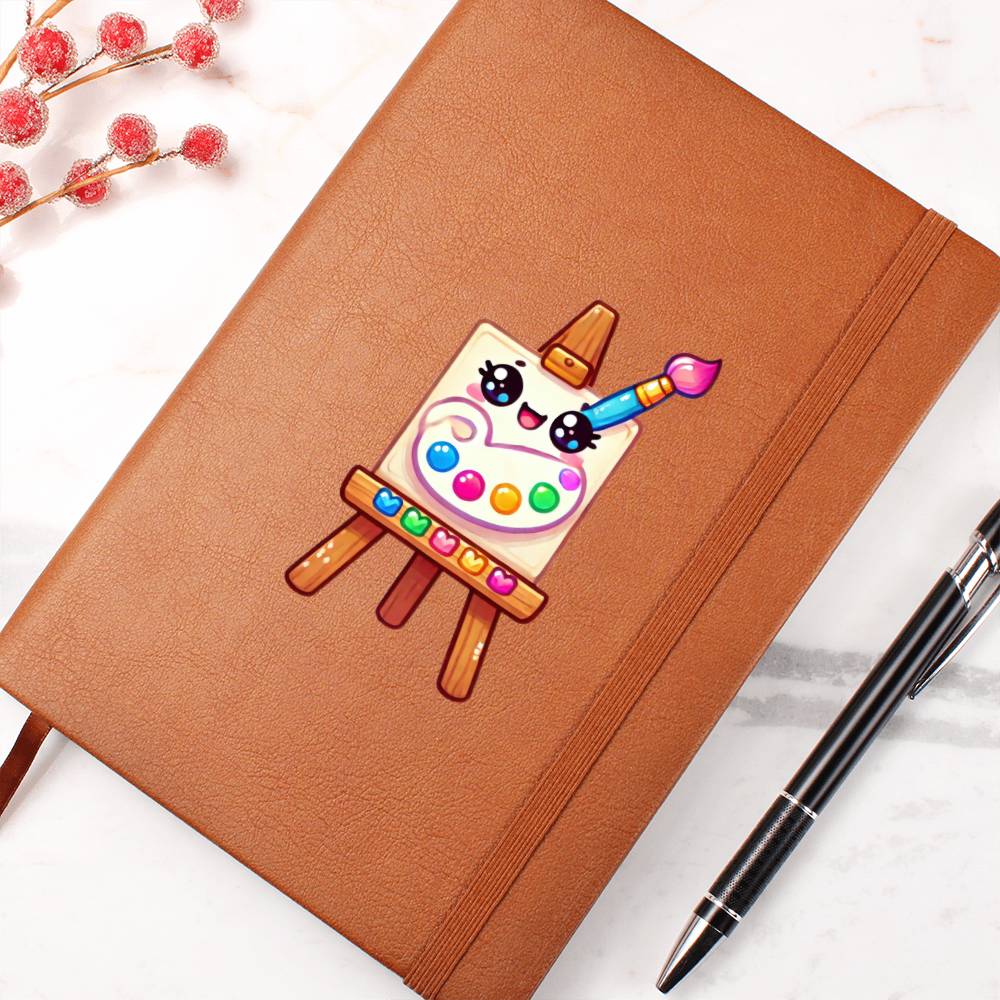 Cute Back to School Sticker 079 - Vegan Leather Journal