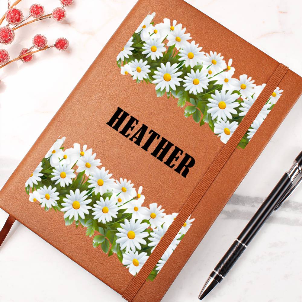 Heather (Playful Daisies) - Vegan Leather Journal