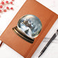 Watercolor Christmas Snow Globe 036 - Vegan Leather Journal