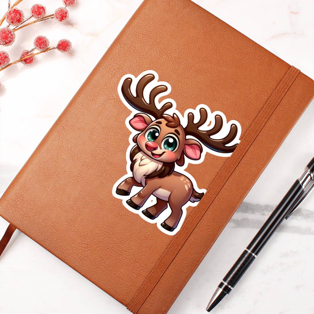 Cute Elk sticker 47 - Vegan Leather Journal
