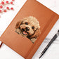 Toy Poodle Peeking - Vegan Leather Journal