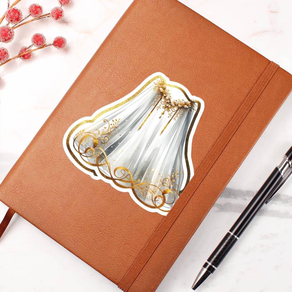 Luxury Wedding Decor Sticker 004 - Vegan Leather Journal