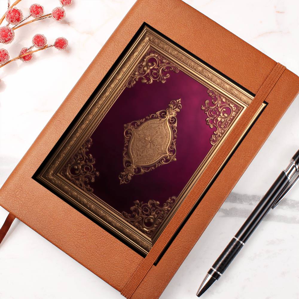 Ornate Gold Cover 081 - Vegan Leather Journal