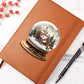 Watercolor Christmas Snow Globe 019 - Vegan Leather Journal