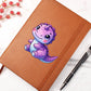 Colorful Baby Dinosaur 069 - Vegan Leather Journal