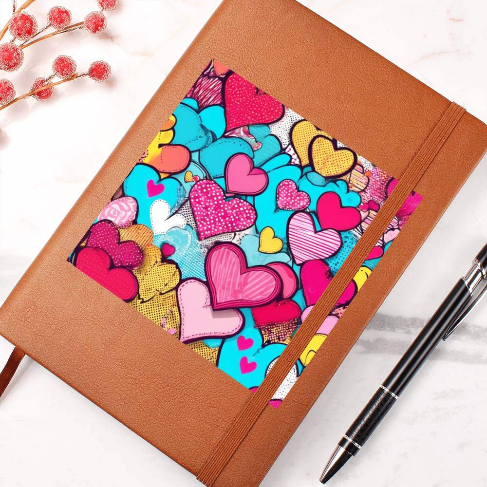 Valentine's Day Pop Art 09 - Vegan Leather Journal