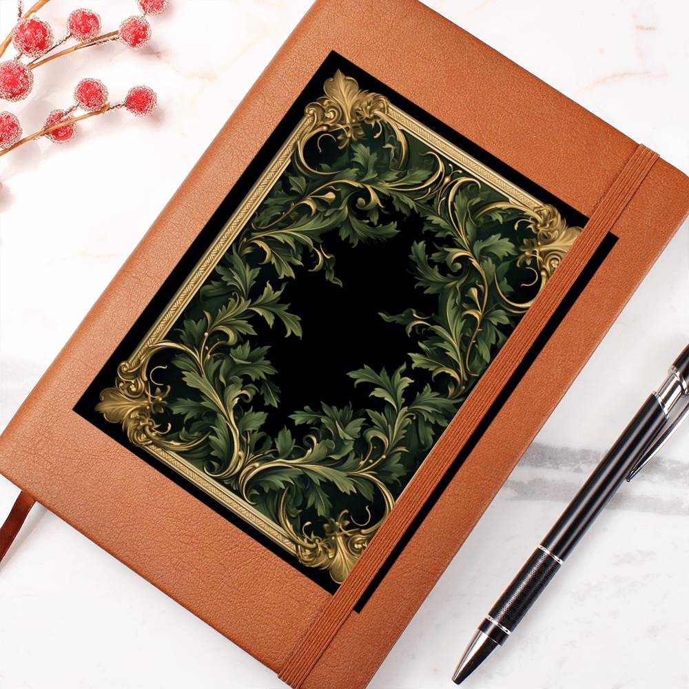 Ornate Gold Cover 117 - Vegan Leather Journal