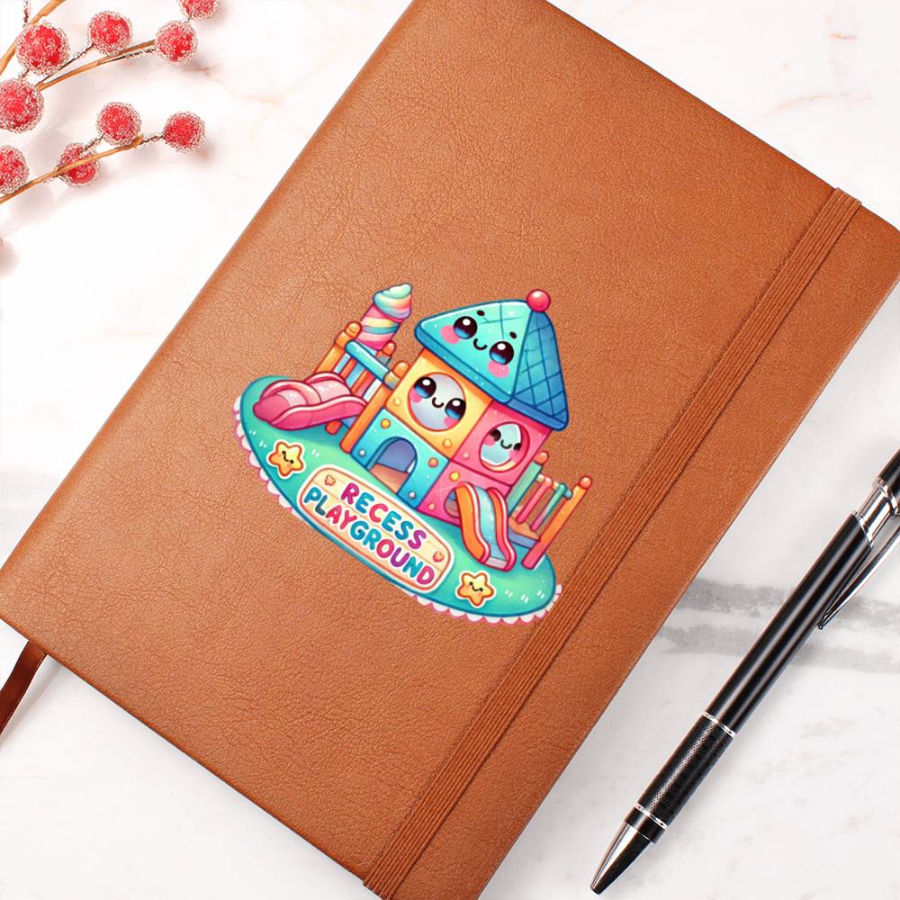 Cute Back to School Sticker 054 - Vegan Leather Journal