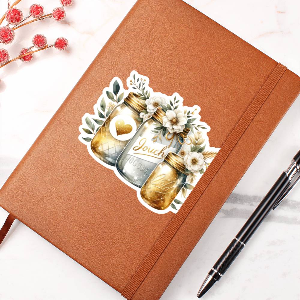 Luxury Wedding Decor Sticker 042 - Vegan Leather Journal
