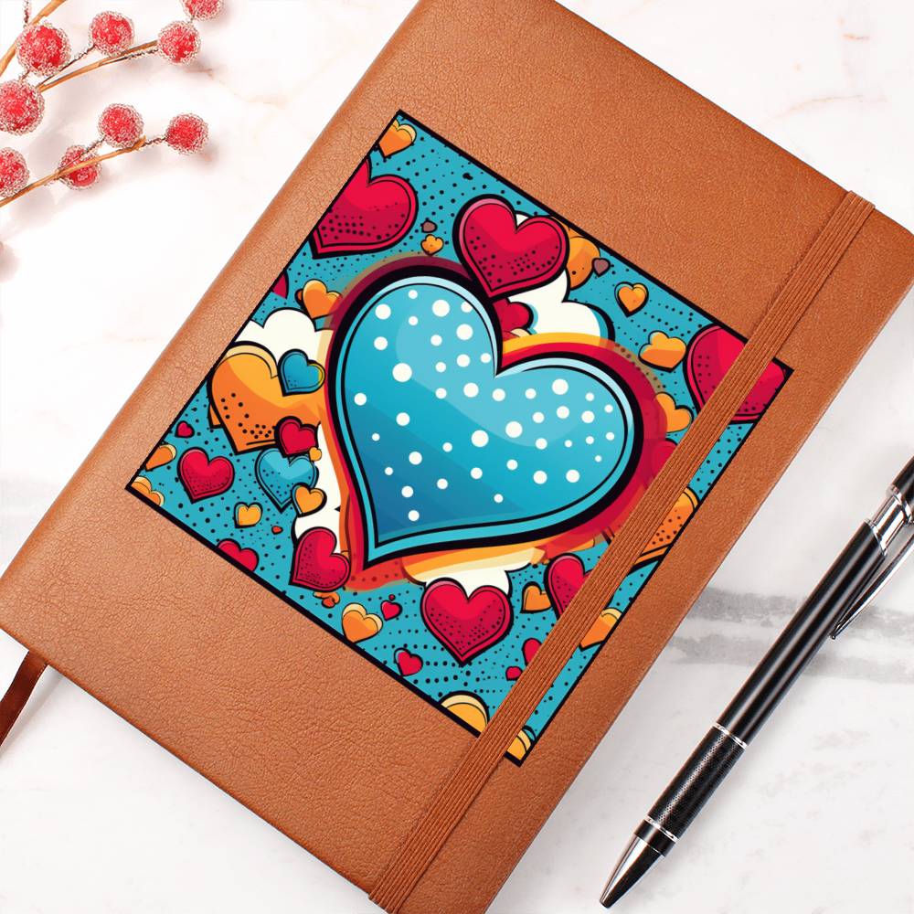 Valentine's Day Pop Art 24 - Vegan Leather Journal