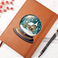 Watercolor Christmas Snow Globe 038 - Vegan Leather Journal